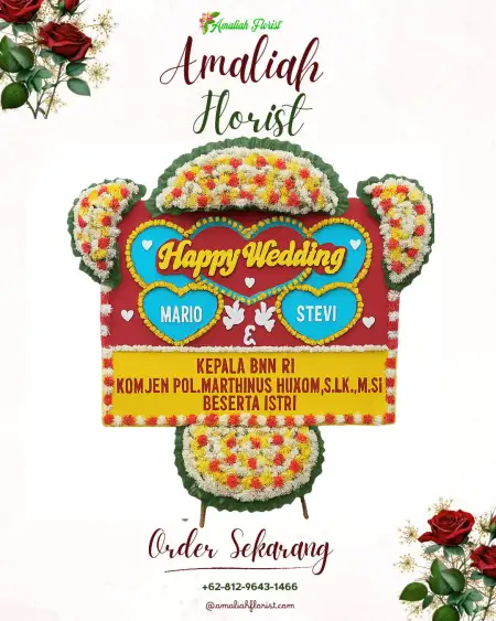 Papan Bunga Pernikahan Glesungrejo